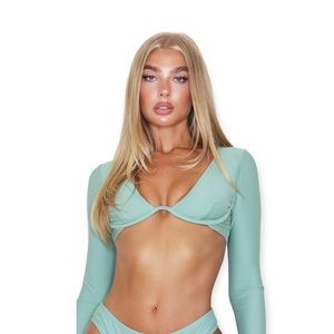 COPY - Jade Mix & Match Underwired Long Sleeve Bikini Top